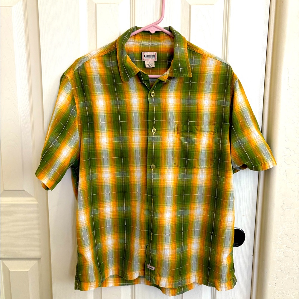 GUESS Multicolor Plaid Men's Shirt M